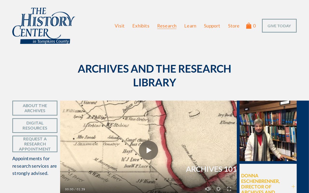 Ithaca city directory research access at the History Center library