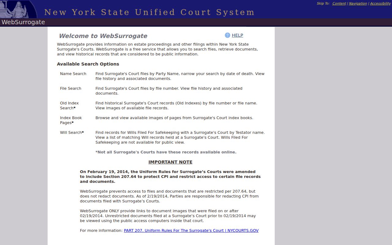 Ithaca previous residents estate search in New York WebSurrogate